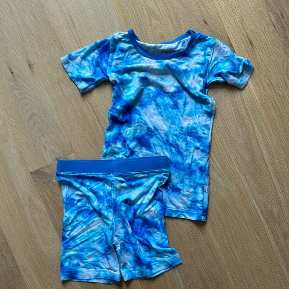 Little Sleepies blue tie dye
